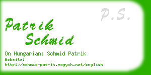 patrik schmid business card